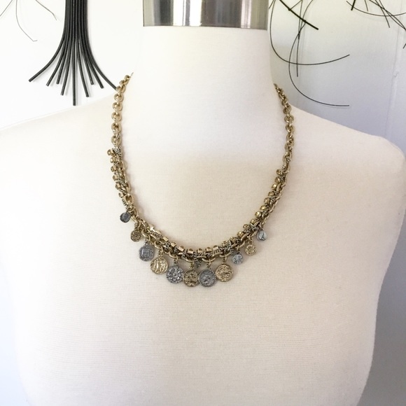 Vintage RJ Graziano Coin Beaded Multi Layered Necklace - Picture 4 of 5